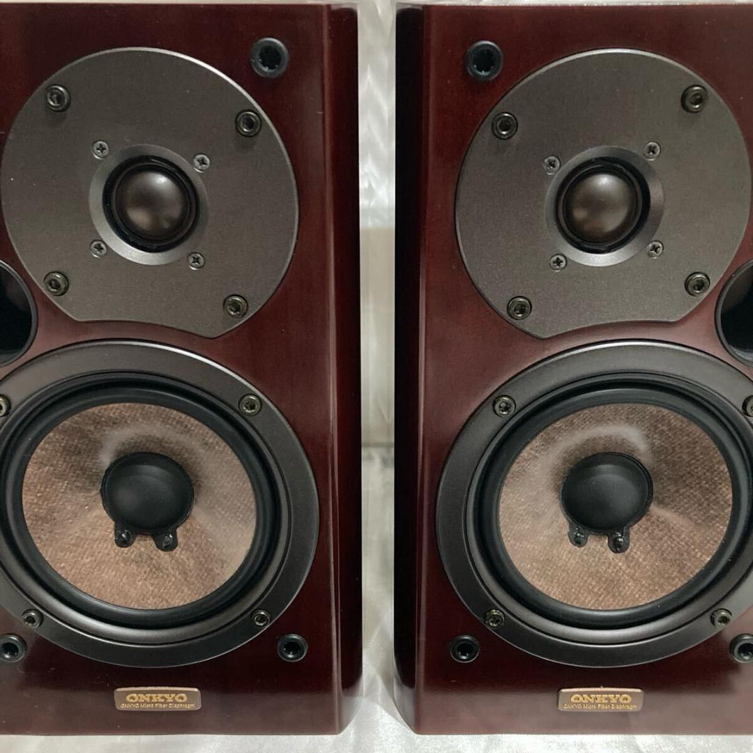 美品 2wayスピーカー オンキョー D 102EXG ワインレッド ブラウン