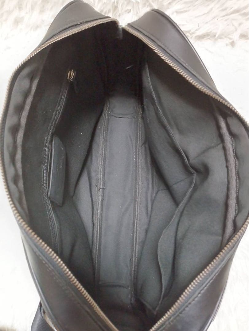 【美品】COACH シグネチャー PVC ブリーフケース ブラック 2way