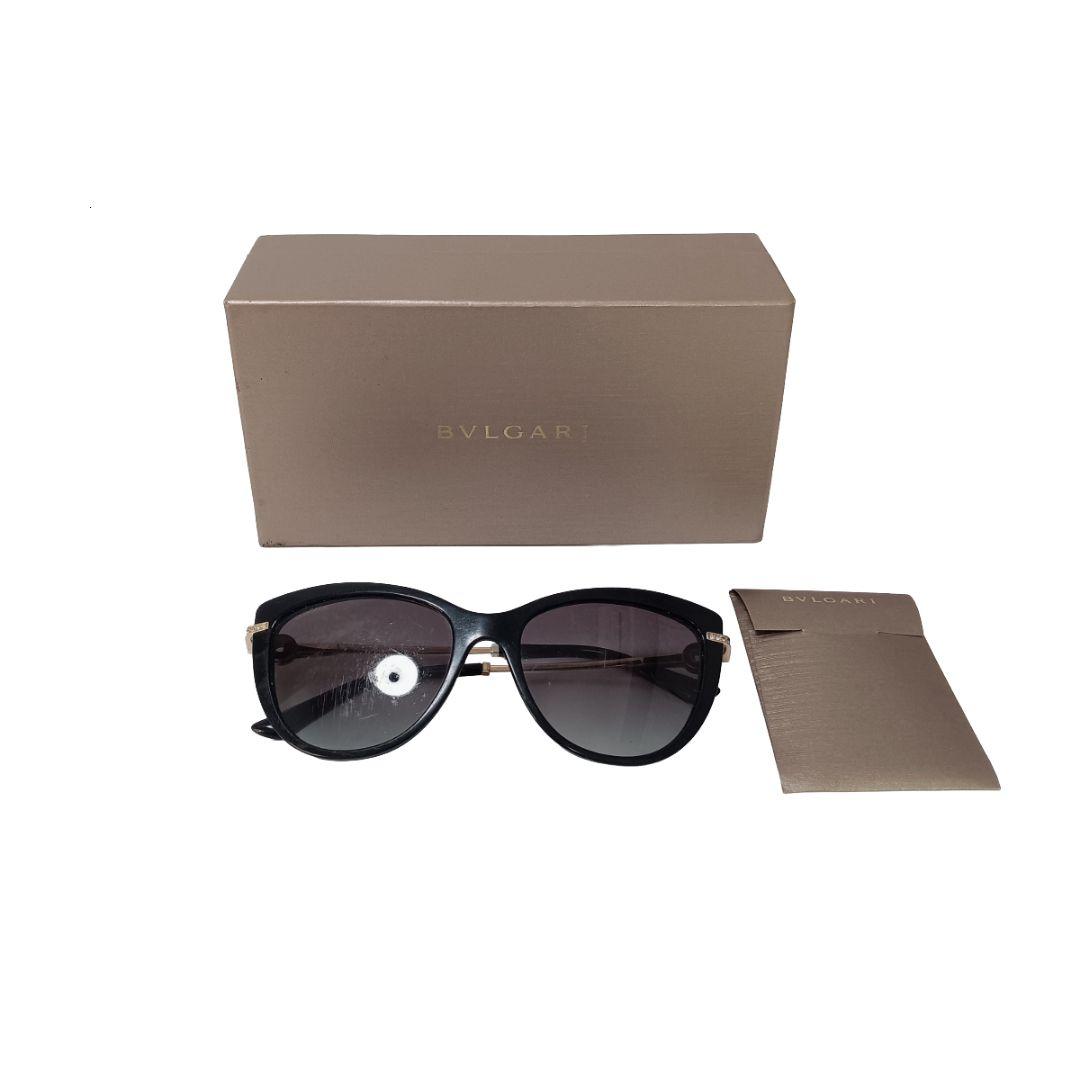 ブルガリ BVLGARI サングラス ラインストーン ブラック キャットアイ