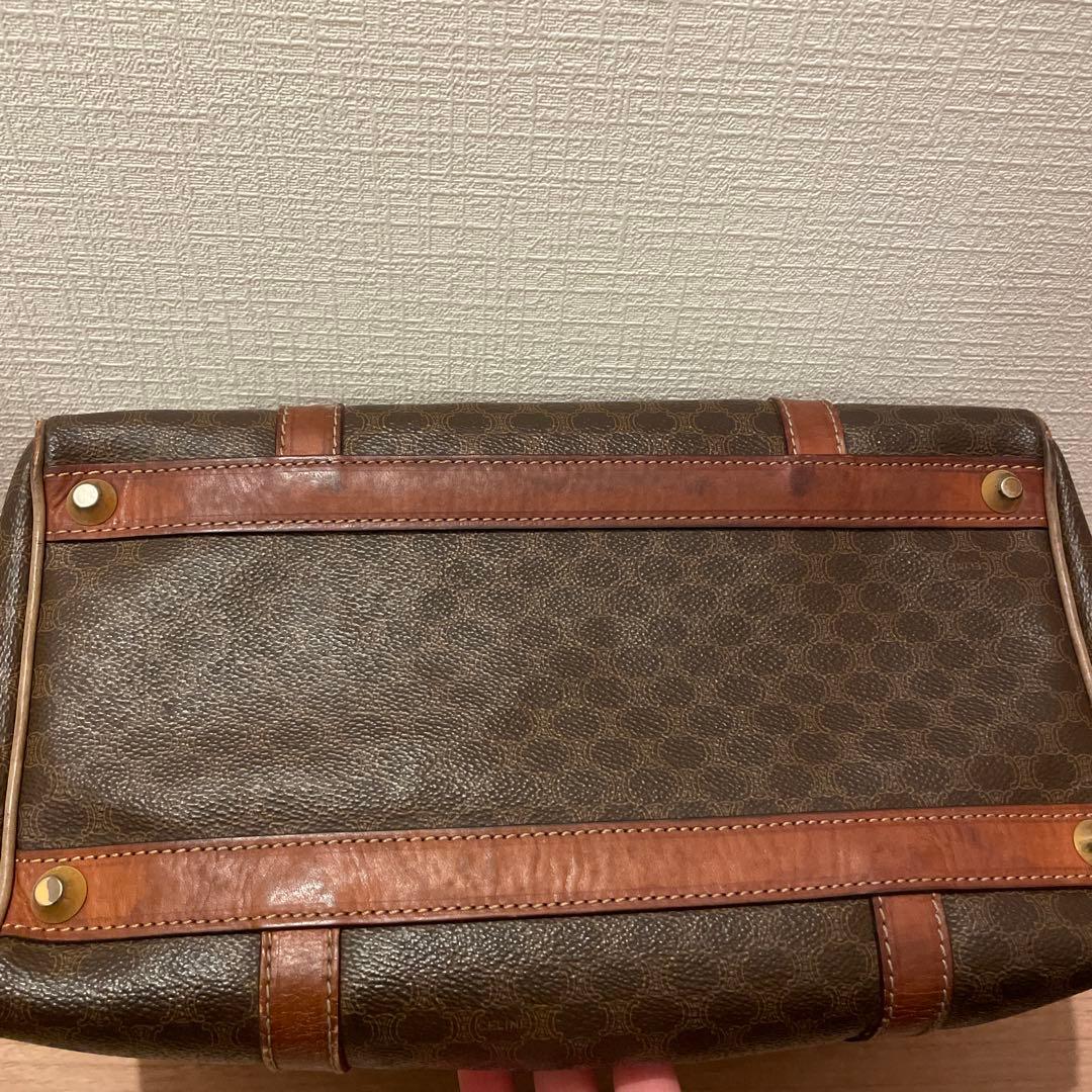 CELINE セリーヌ ブラウン ハニカムパターン ボストンバッグ