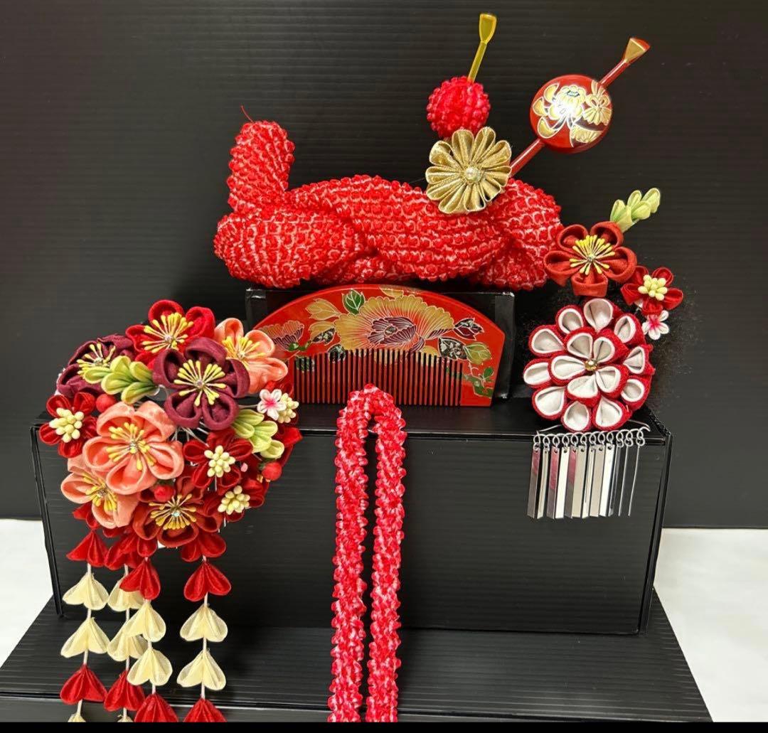 七五三髪飾り７歳　日本髪