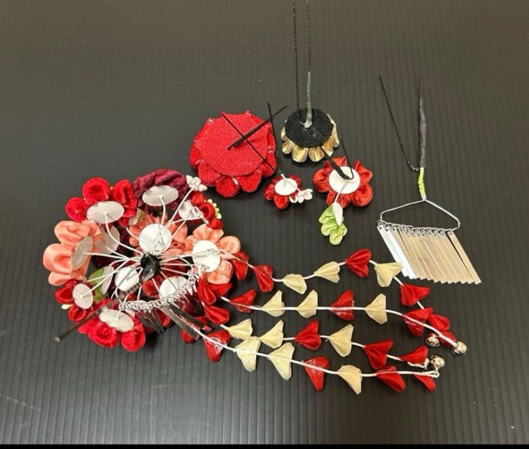 七五三髪飾り７歳　日本髪