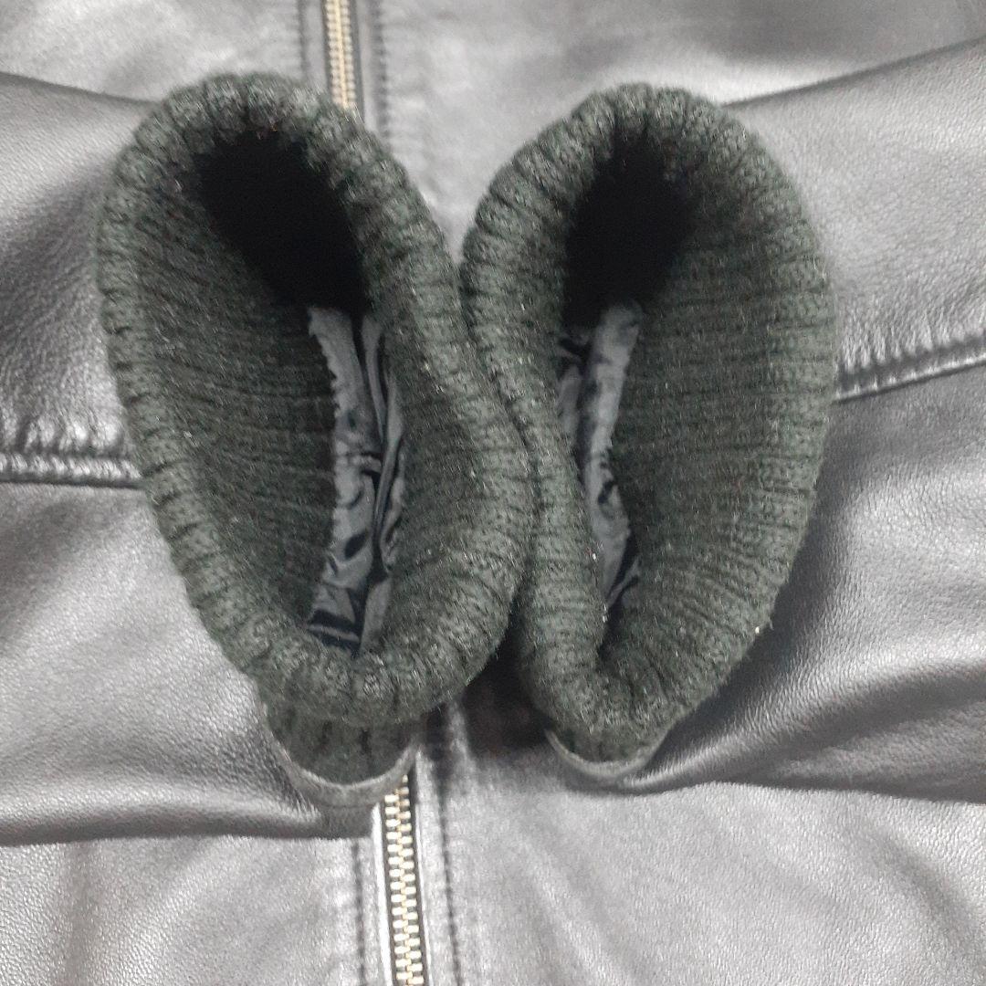 希少３Lサイズ 美品 リューグーレザーズ シングルライダースジャケット 黒