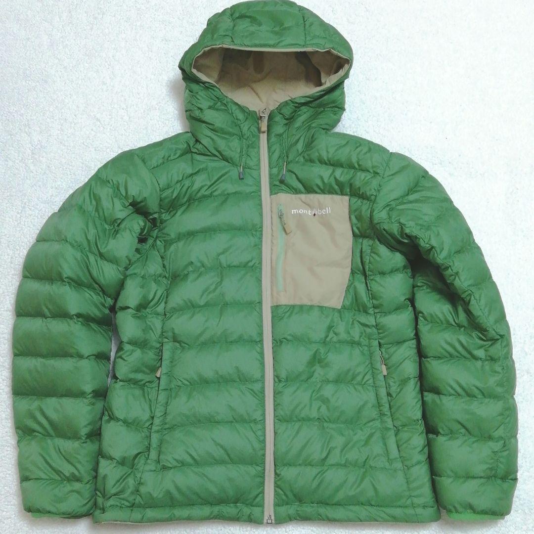 montbellモンベル コロラドパーカ リバーシブルダウン(L)ベージュ☓緑色