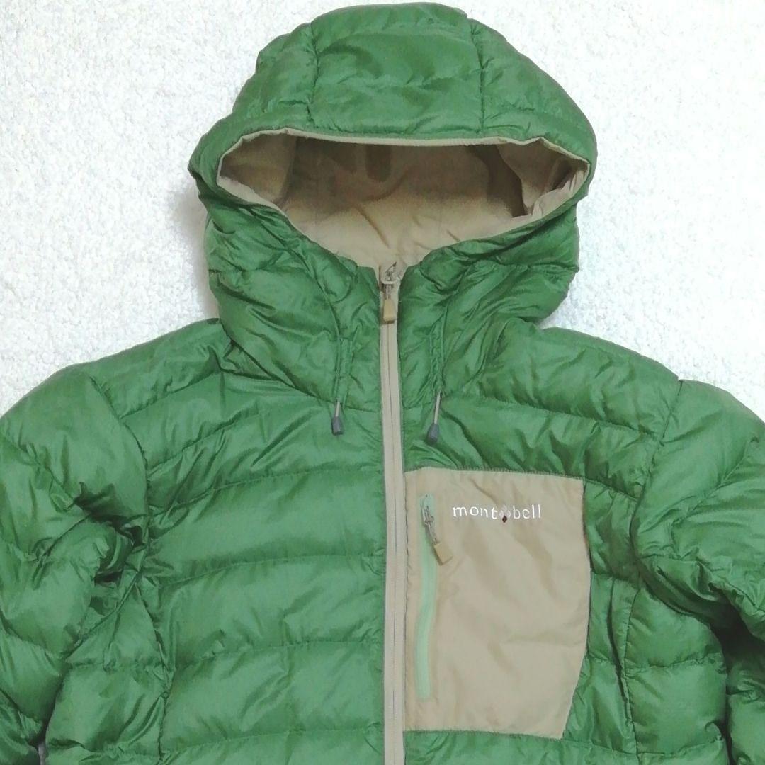 montbellモンベル コロラドパーカ リバーシブルダウン(L)ベージュ☓緑色