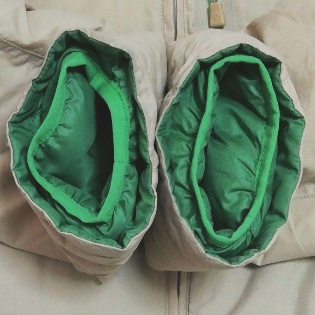 montbellモンベル コロラドパーカ リバーシブルダウン(L)ベージュ☓緑色