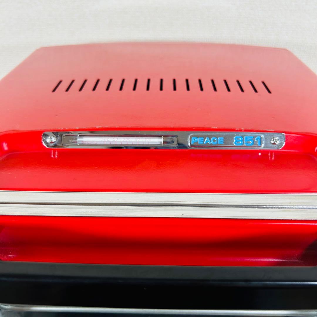 【未使用級美品】peace 851 ガスオーブン ピーステンピ　天火オーブン　赤