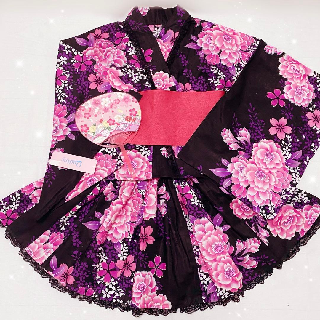 ♡地雷系花柄ドレス浴衣♡