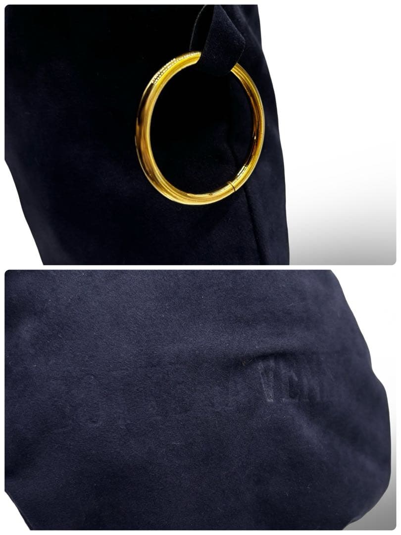 【美品】ボッテガヴェネタ　アクセサリーポーチ　黒　緑　ラグジュアリー　リング