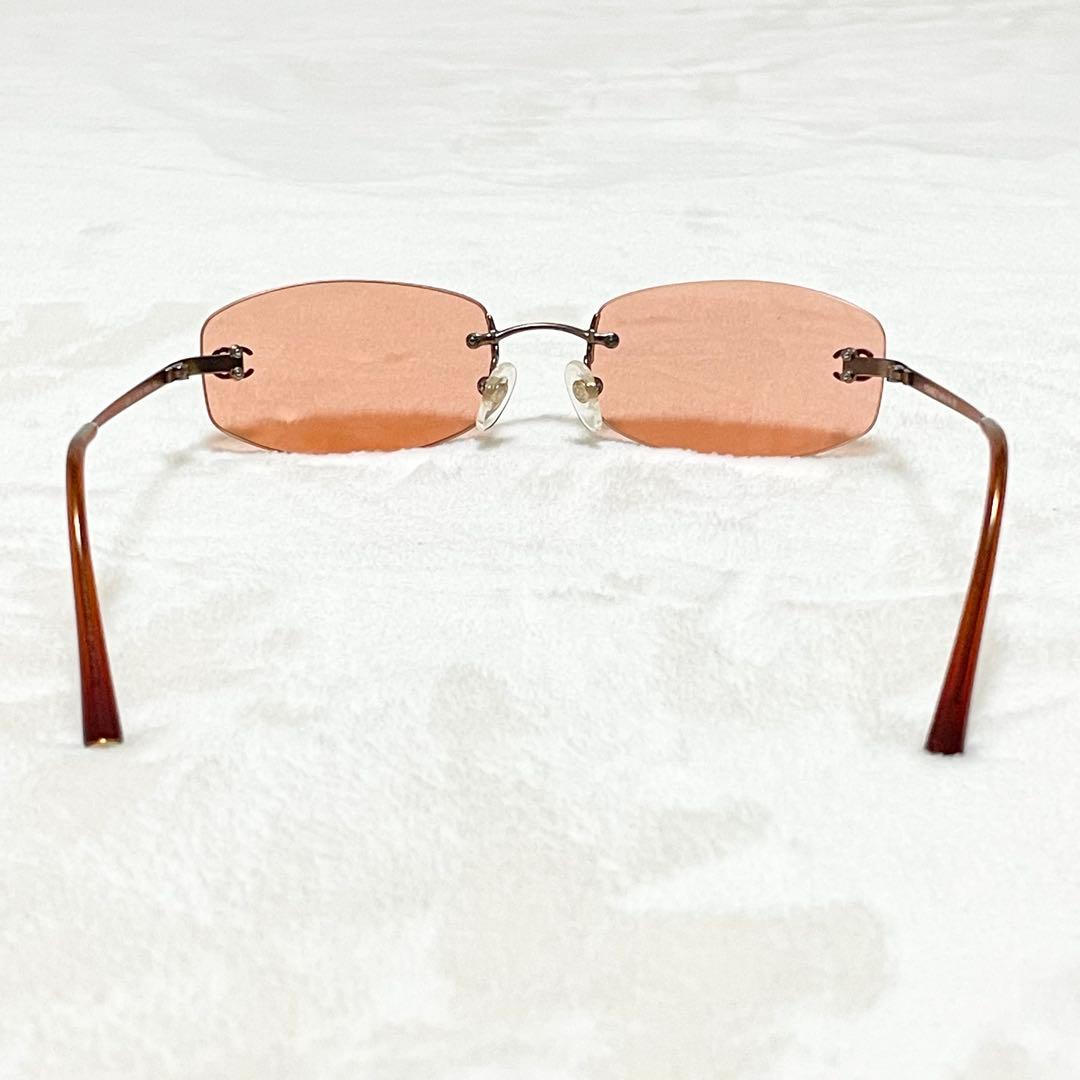 美品 CHANEL シャネル サングラス リムレス ココマーク 希少モデル