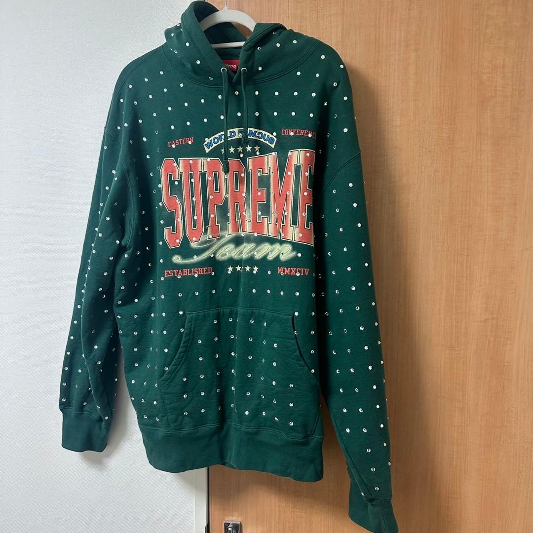 トップス supreme21FW Rhinestone Hooded sweatshirt