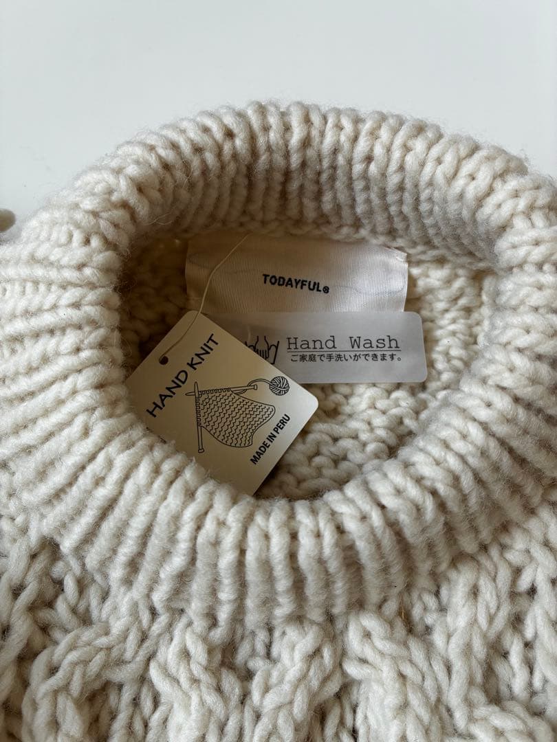 【極美品】今季継続モデル TODAYFUL パッチワークハンドニット タグ付