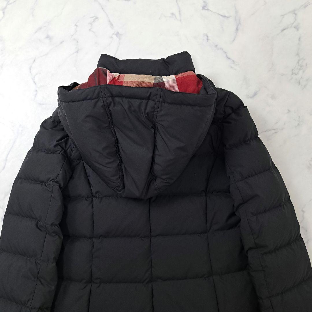 美品★ブルーレーベルクレストブリッジ ダウンコート フード チェック 36