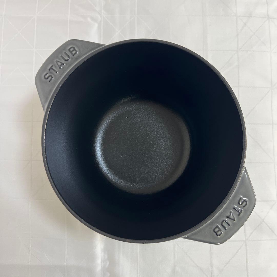 staubストウブ ラ・ココットde GOHAN M グレー 16cm【美品】