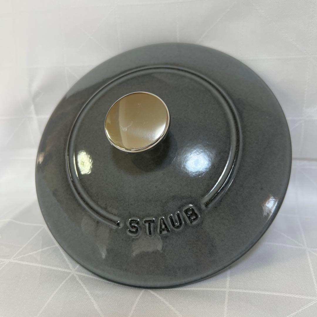 staubストウブ ラ・ココットde GOHAN M グレー 16cm【美品】