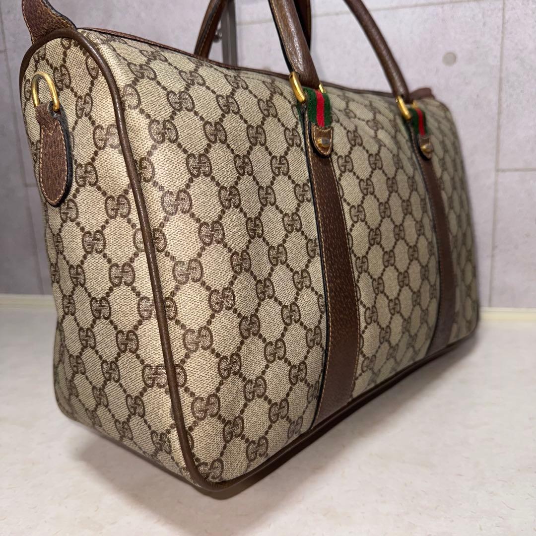 GUCCI オールドグッチ ミニボストンバッグ シェリーライン GGスプリーム