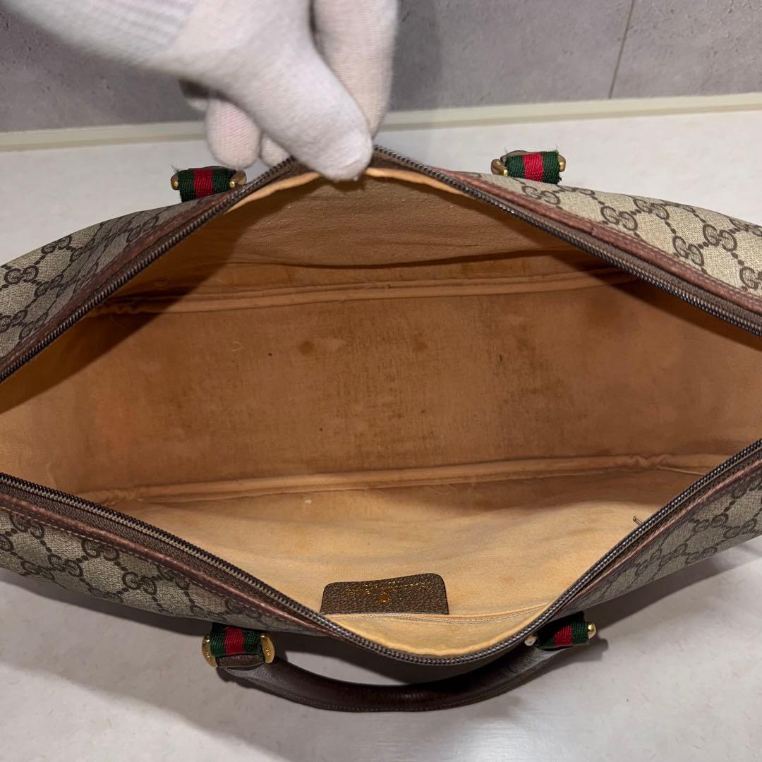 GUCCI オールドグッチ ミニボストンバッグ シェリーライン GGスプリーム