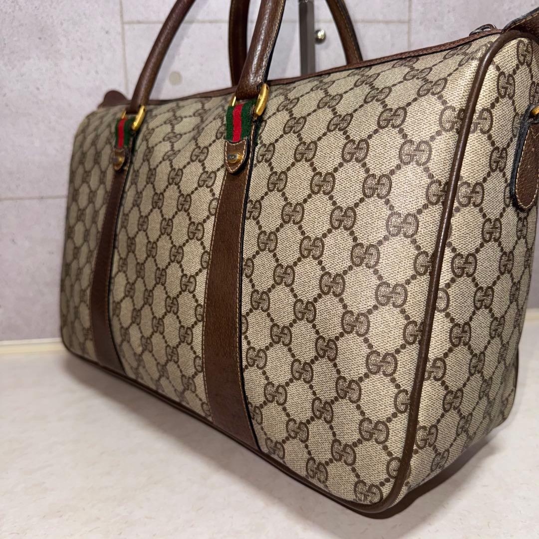 GUCCI オールドグッチ ミニボストンバッグ シェリーライン GGスプリーム