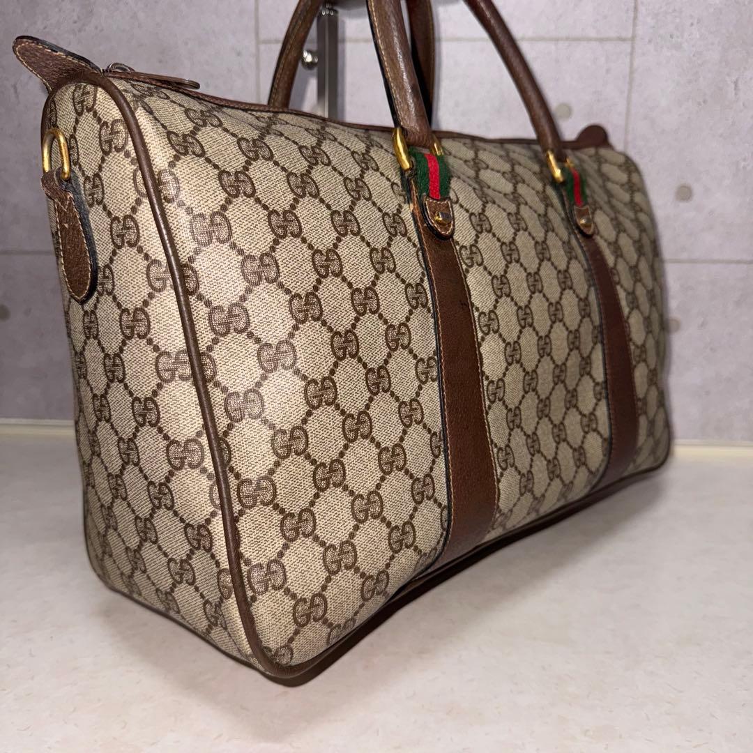 GUCCI オールドグッチ ミニボストンバッグ シェリーライン GGスプリーム