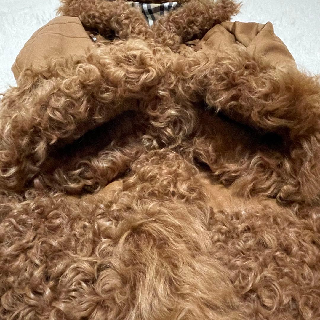 極美品✨バーバリーブルーレーベル ラムレザーコート羊革 チキャンラムファー M