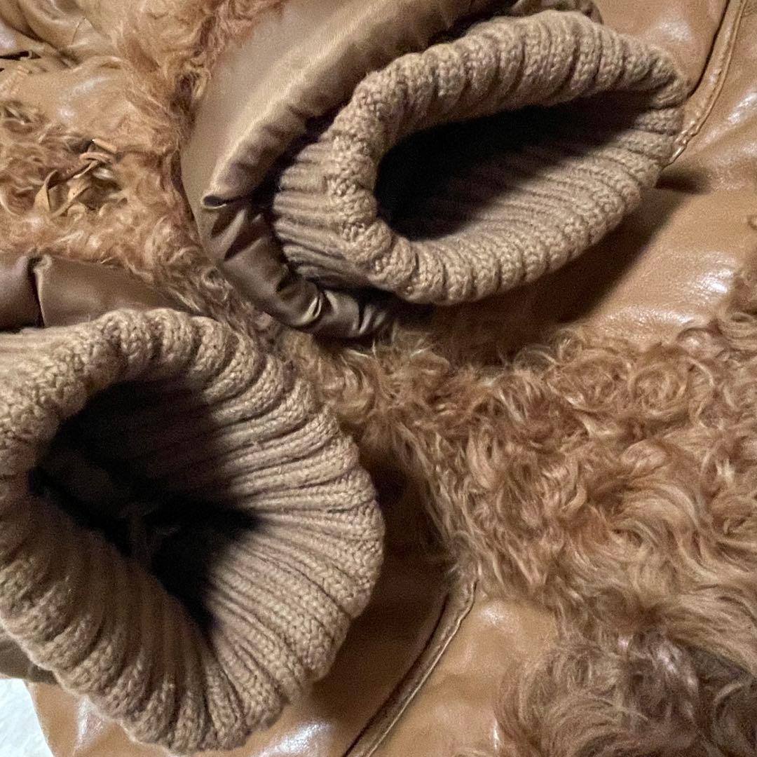 極美品✨バーバリーブルーレーベル ラムレザーコート羊革 チキャンラムファー M