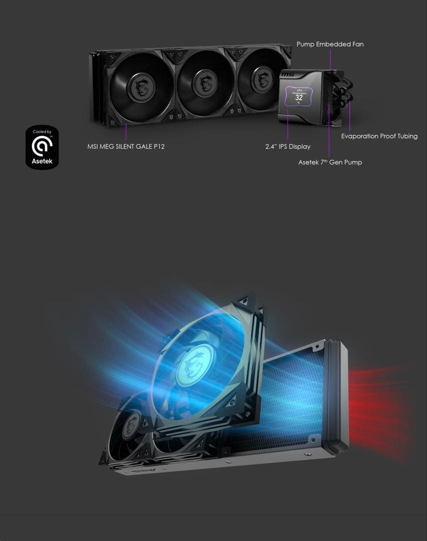 MSI MEG CORELIQUID S360 簡易水冷 CPUクーラー