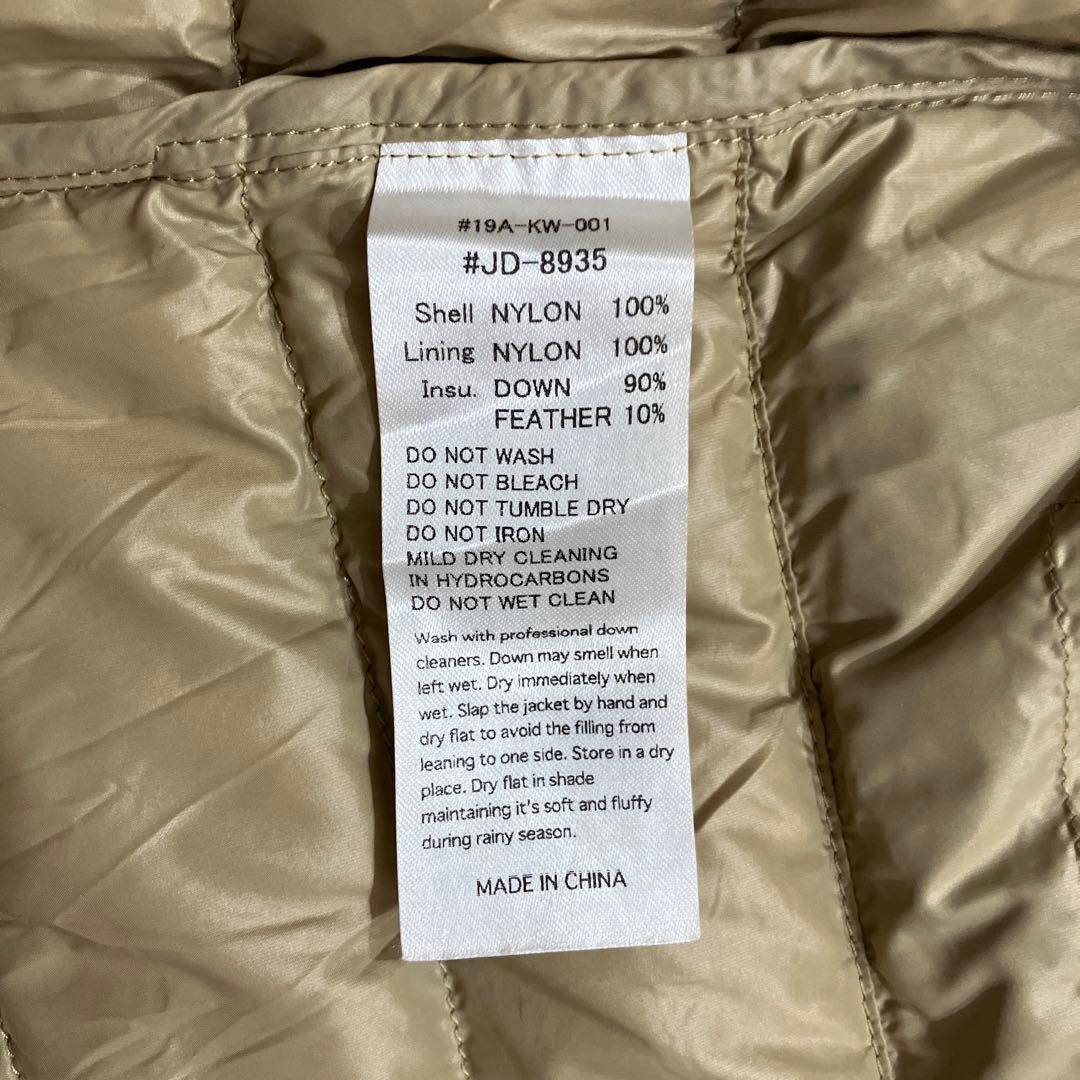 専用。DANTON ダントン インナーダウン ロングコート オリーブ34