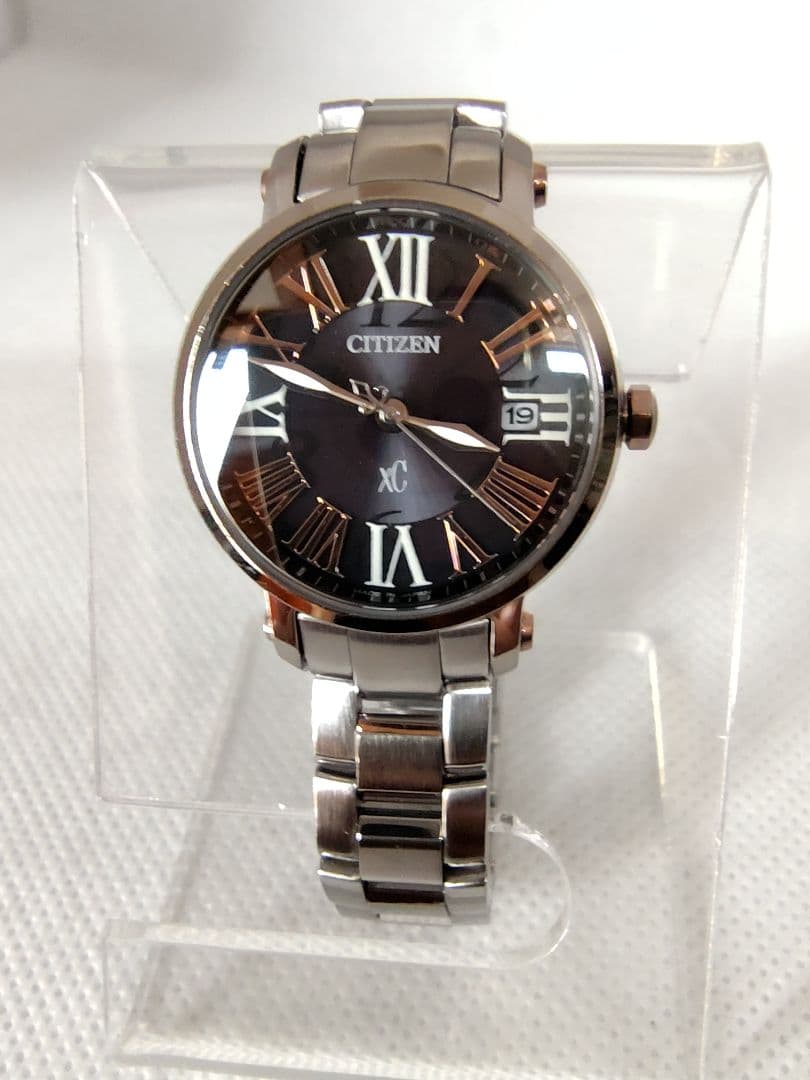 【電波ソーラー、極美品、希少、二次電池新品】シチズン　クロスシー　BK