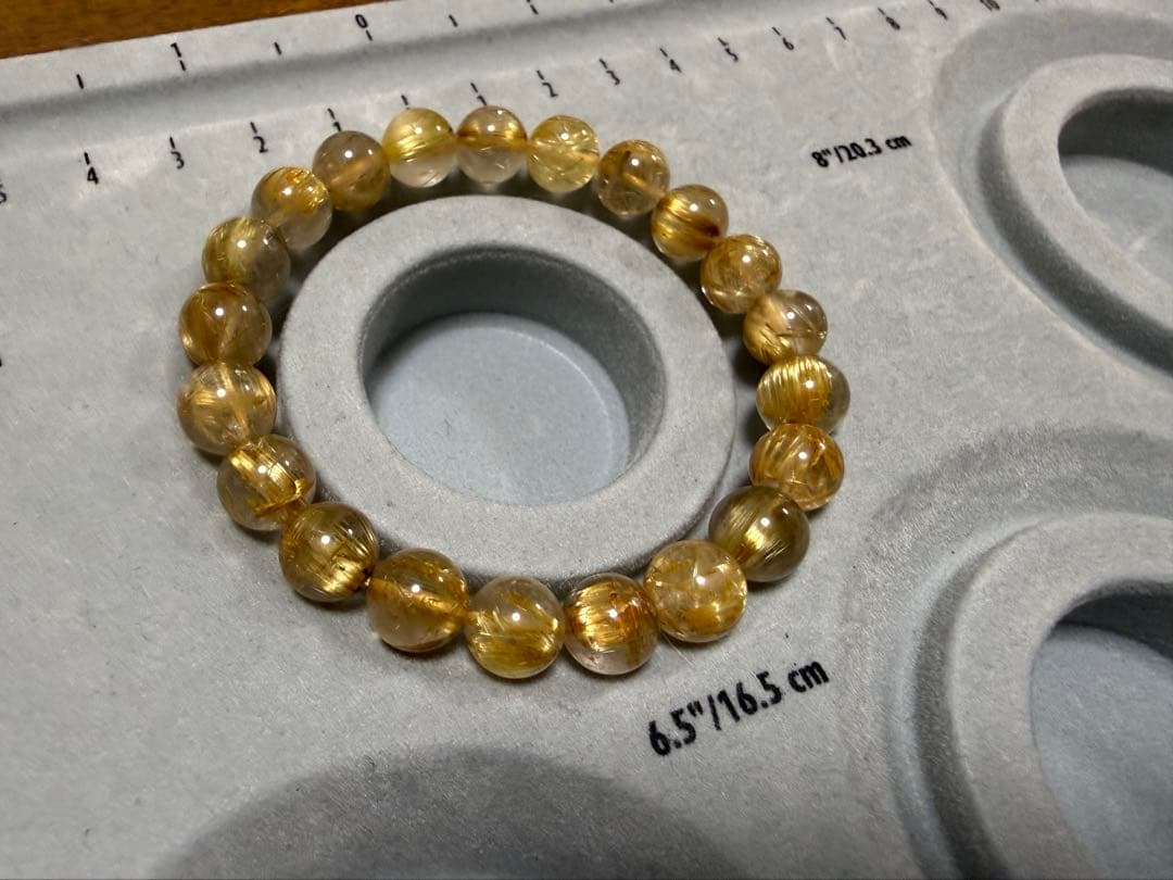 【ゴールドルチルクォーツ】9mm ブレスレット