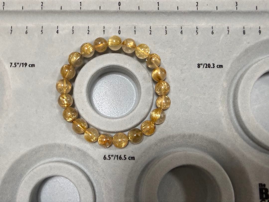 【ゴールドルチルクォーツ】9mm ブレスレット