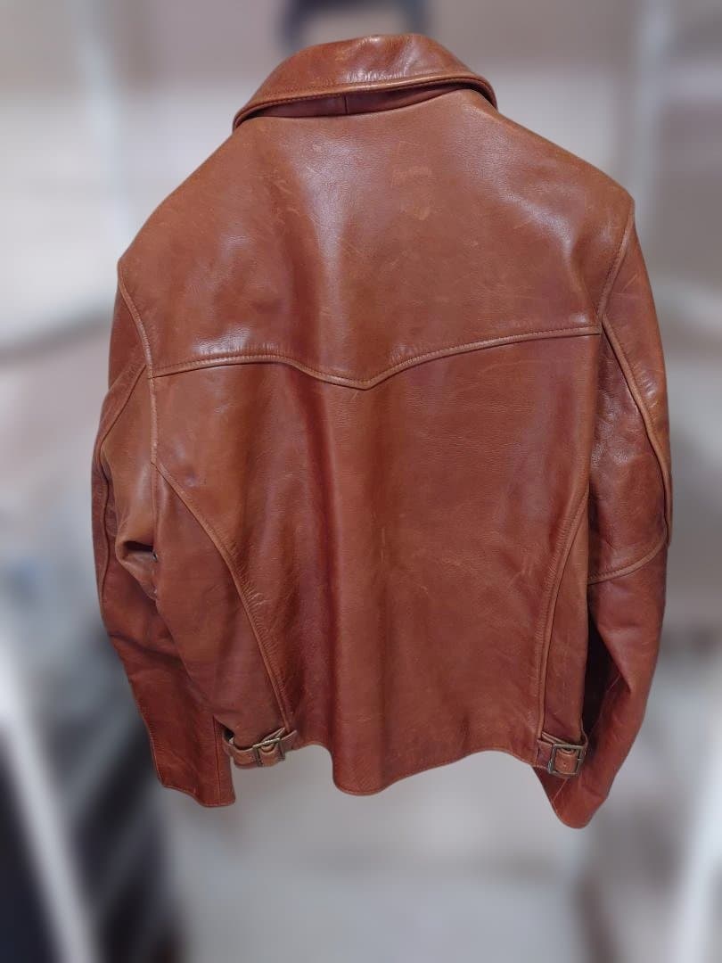 良い友達 BUY3S HN.PILOT ブラウンレザーシングルライダース