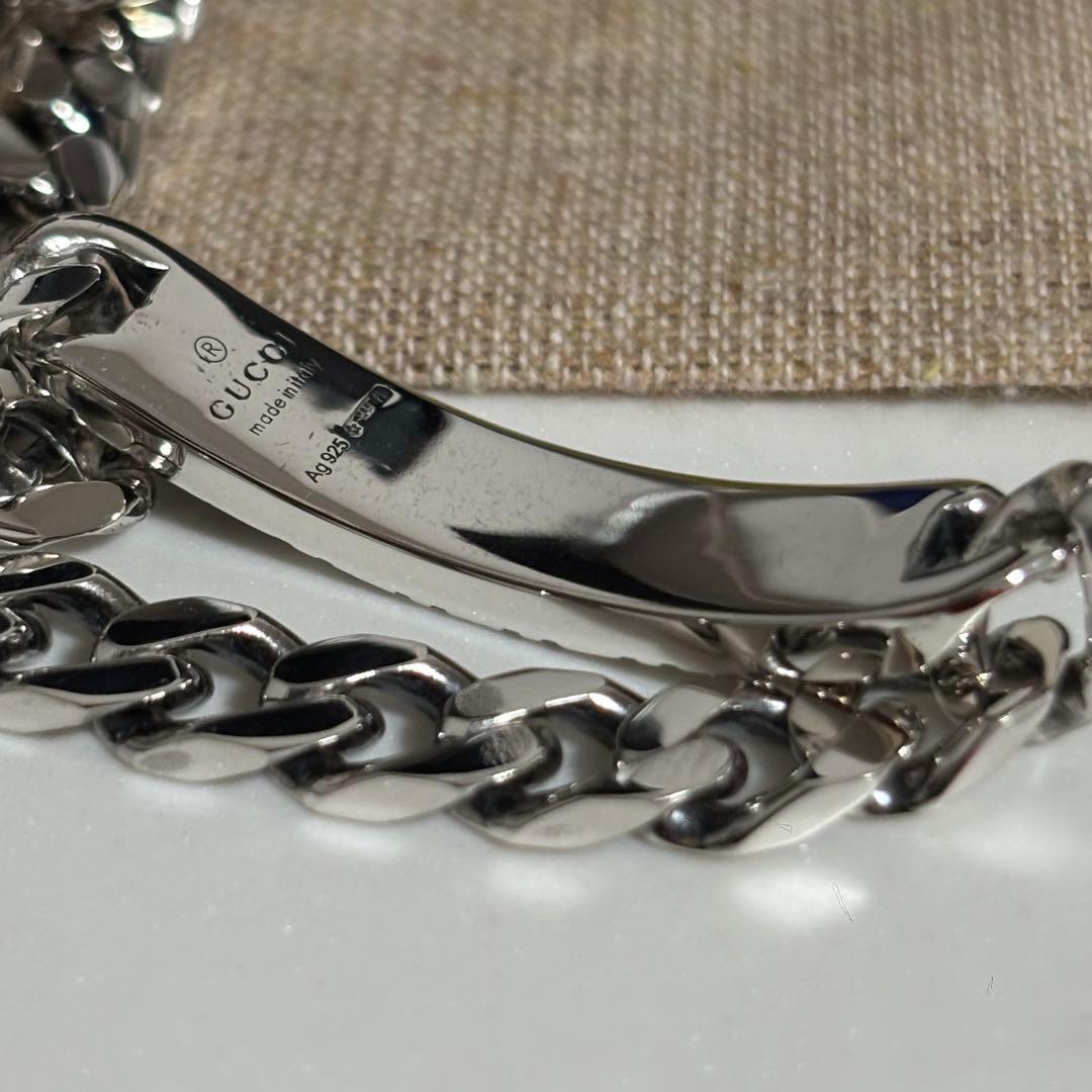 GUCCI 新品同様品　ディアマンテプレートブレスレット　極美品　925シルバー