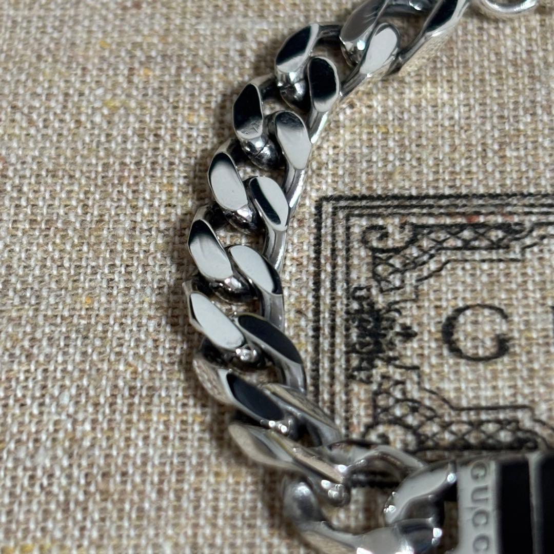 GUCCI 新品同様品　ディアマンテプレートブレスレット　極美品　925シルバー