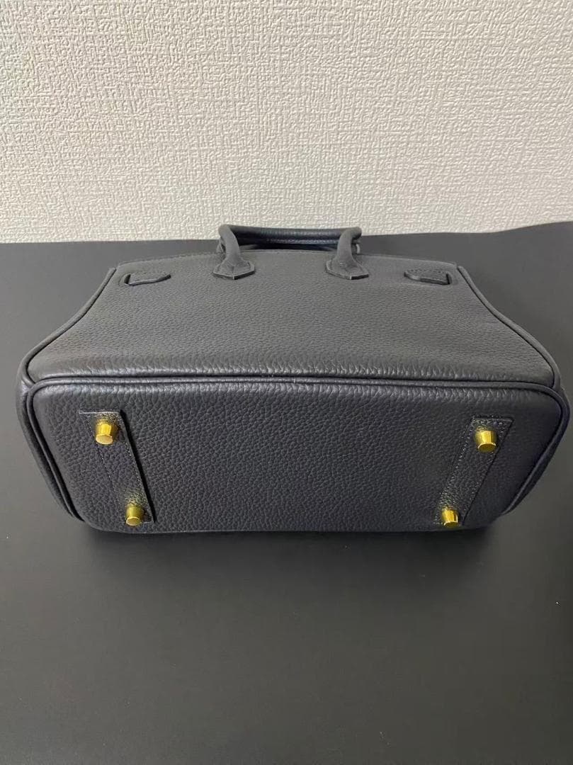 ブラック レザー ハンドバッグ birkin 25*20*13