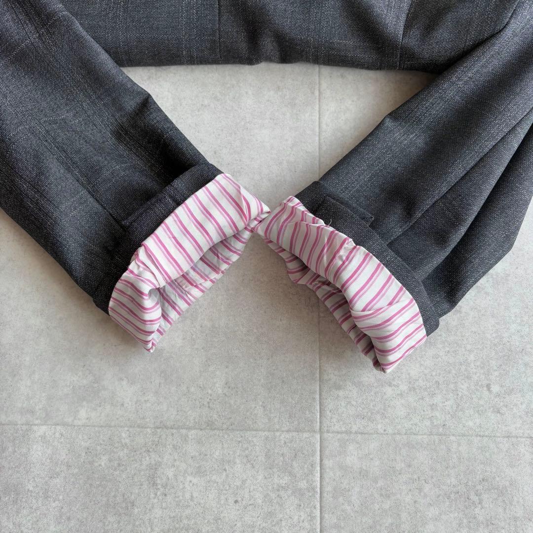 【大きいサイズ】HILTON パンツスーツ チェック 黒系 13 LiberO