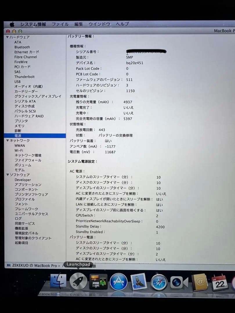 MacBook Pro 15.4インチ Retina