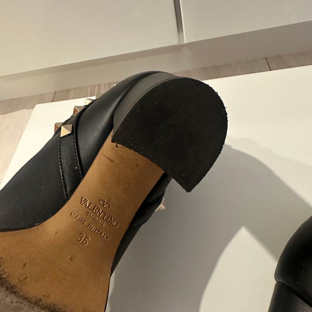 VALENTINO ロックスタッズ アンクル ヒール ブーツ 36サイズ