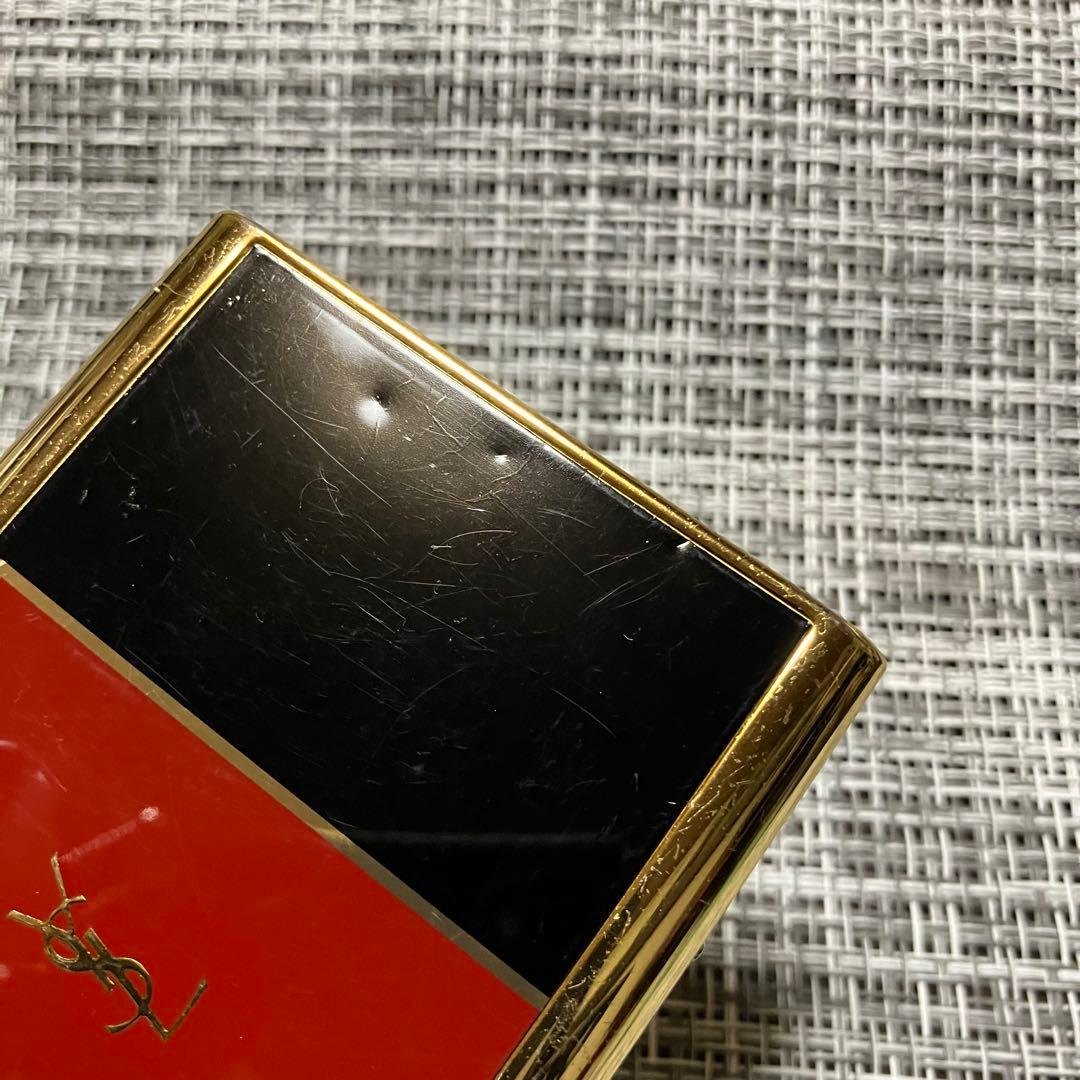 YSL イヴサンローラン ヴィンテージ カードケース ケース 赤x黒x金 名刺