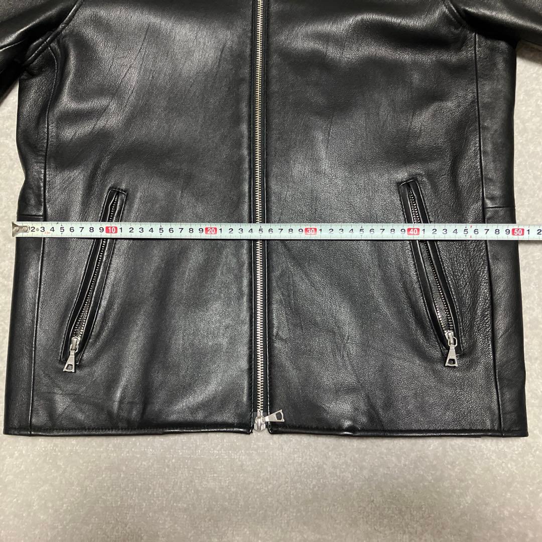 ビームス ハート　レザージャケット シングルライダース　羊革　黒　Lサイズ