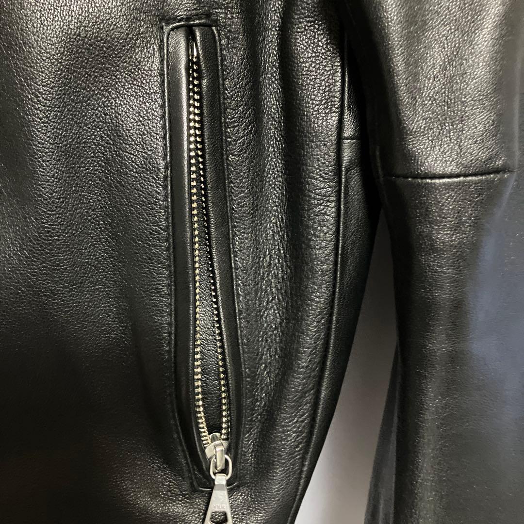 ビームス ハート　レザージャケット シングルライダース　羊革　黒　Lサイズ