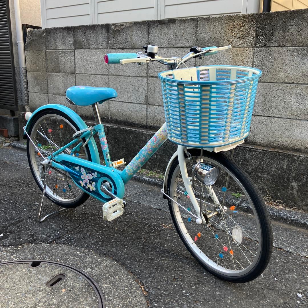 20インチ、説明書付き、ブリヂストン製、子供用自転車 水色 練馬区より