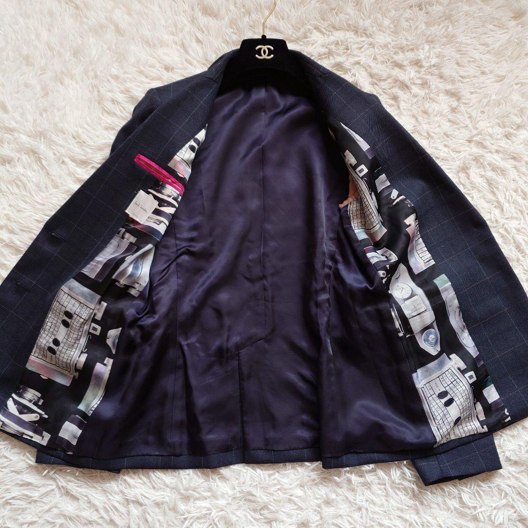 ポールスミス　チェック　格子柄　総柄　パンツ　スーツ　セットアップ　ベルト付き