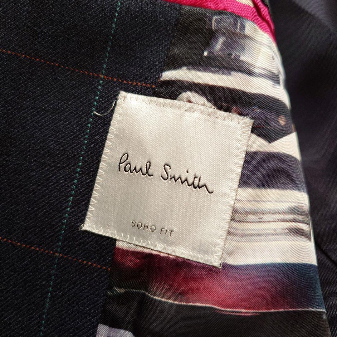 ポールスミス　チェック　格子柄　総柄　パンツ　スーツ　セットアップ　ベルト付き