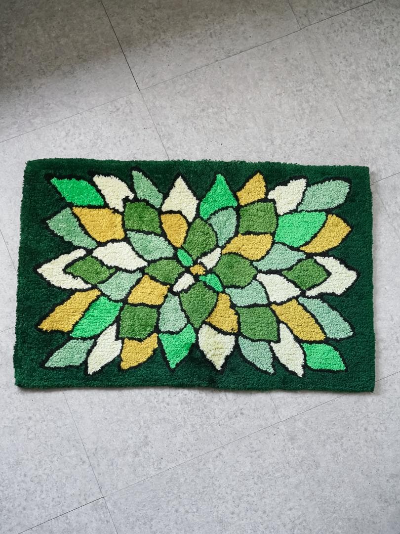 60-70's ヴィンテージ シャギーラグ ミッドセンチュリー モダン