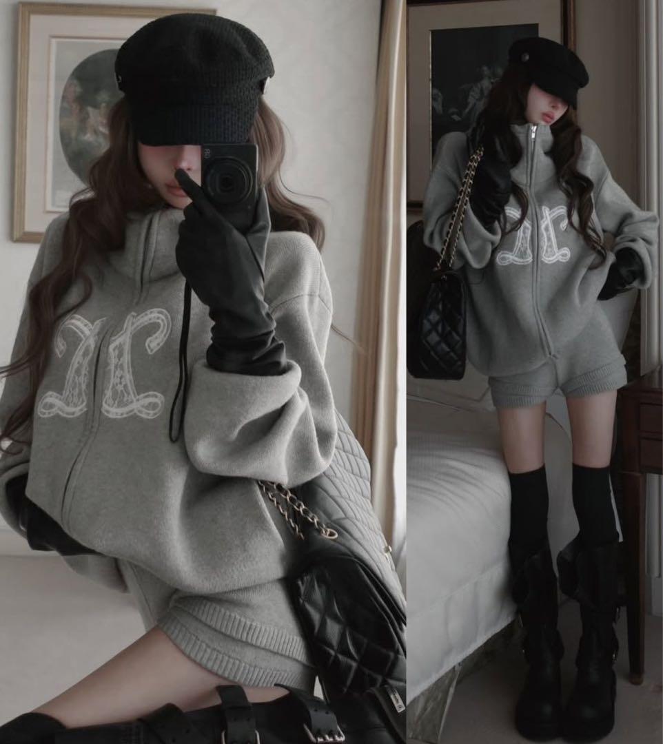 darich コンビニ支払い❌ インフィニティロゴパンツニットセットアップ