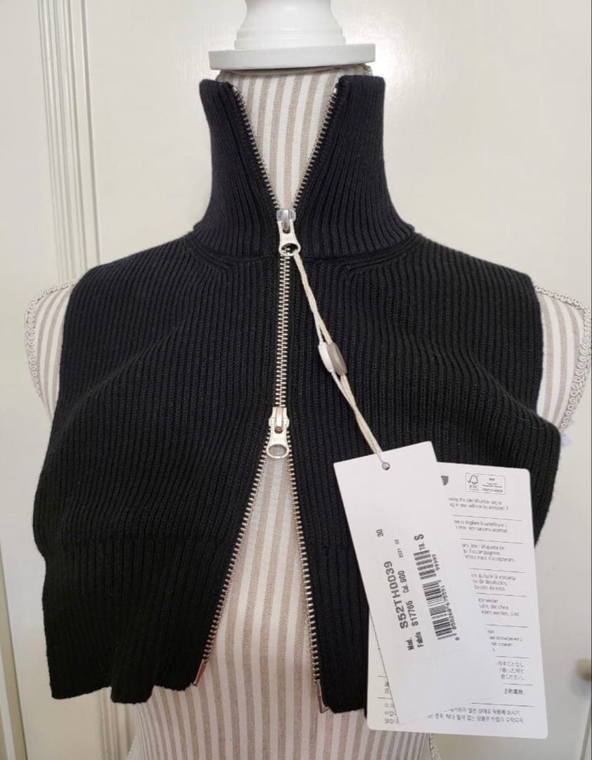 Maison Margiela ニット ベスト 黒 ネックウォーマー スヌード