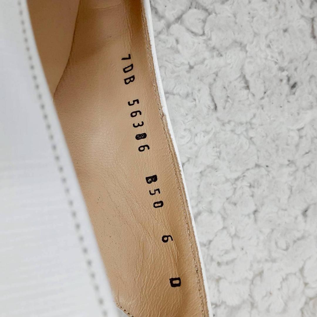 美品 23㎝◎フェラガモ ミュール ホワイト 白 ガンチーニ金具付き