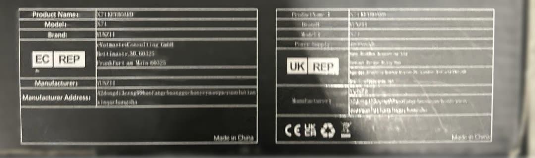 YUNZII X71 メカニカルゲーミングキーボード 透明キーキャップ