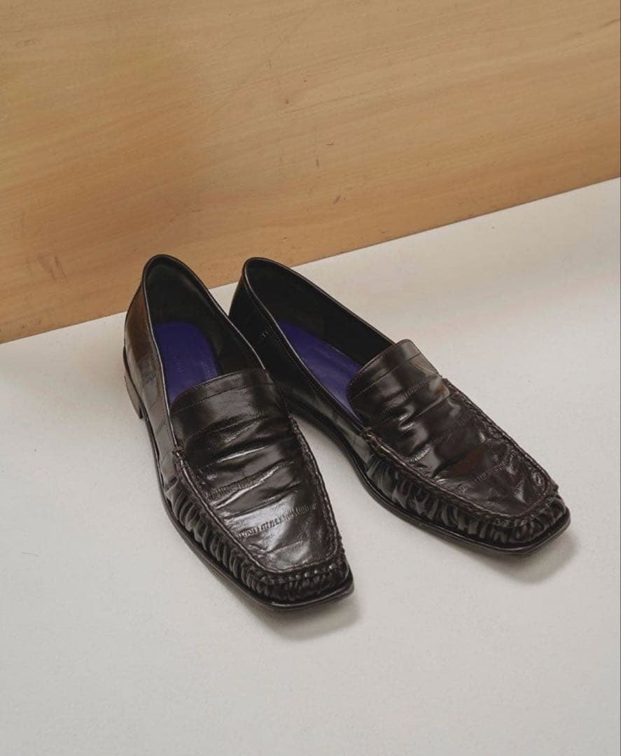 靴 TODAYFUL Squaretoe Gather Loafers 38
