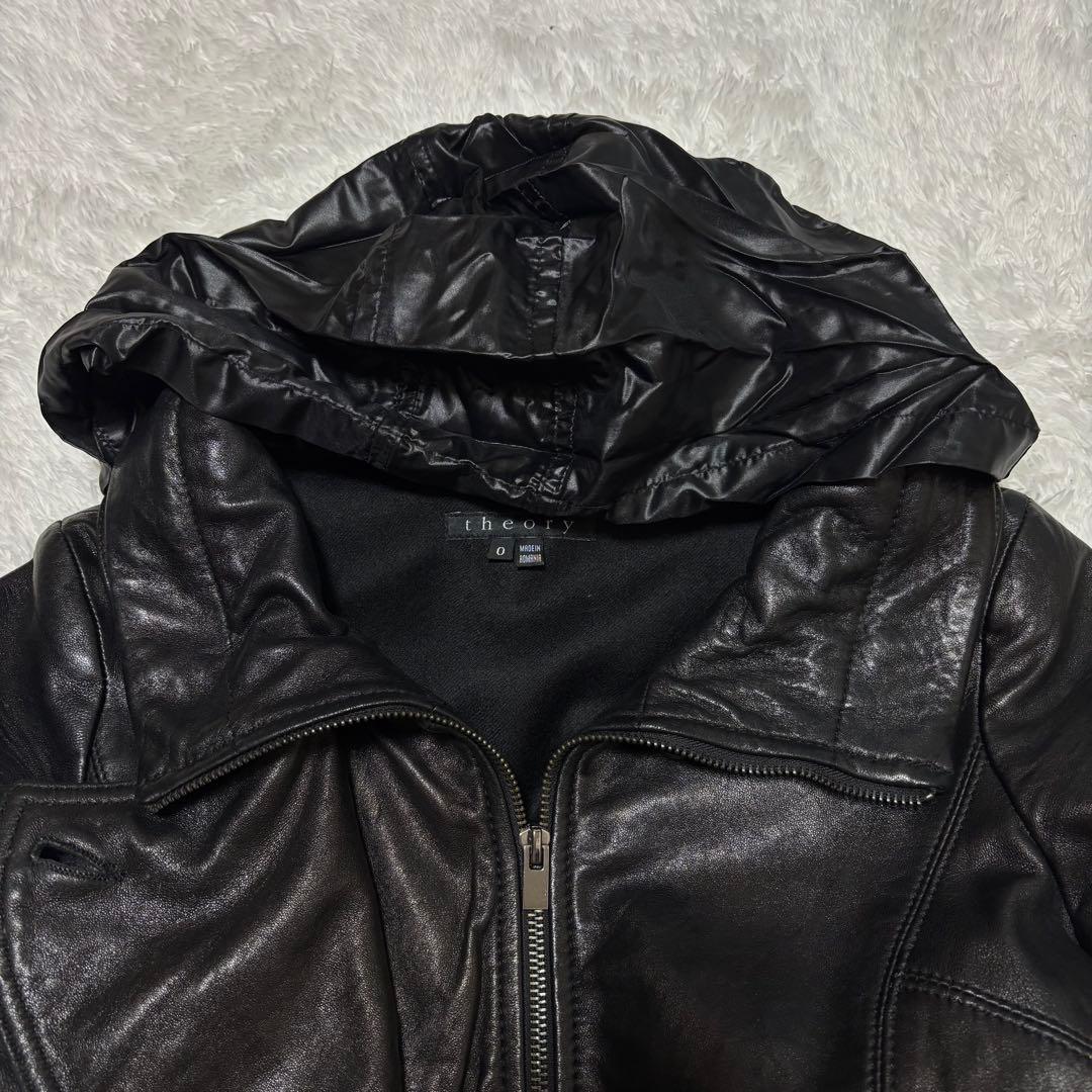 GRICO 　theory シングル ライダース ラム レザー ブルゾン